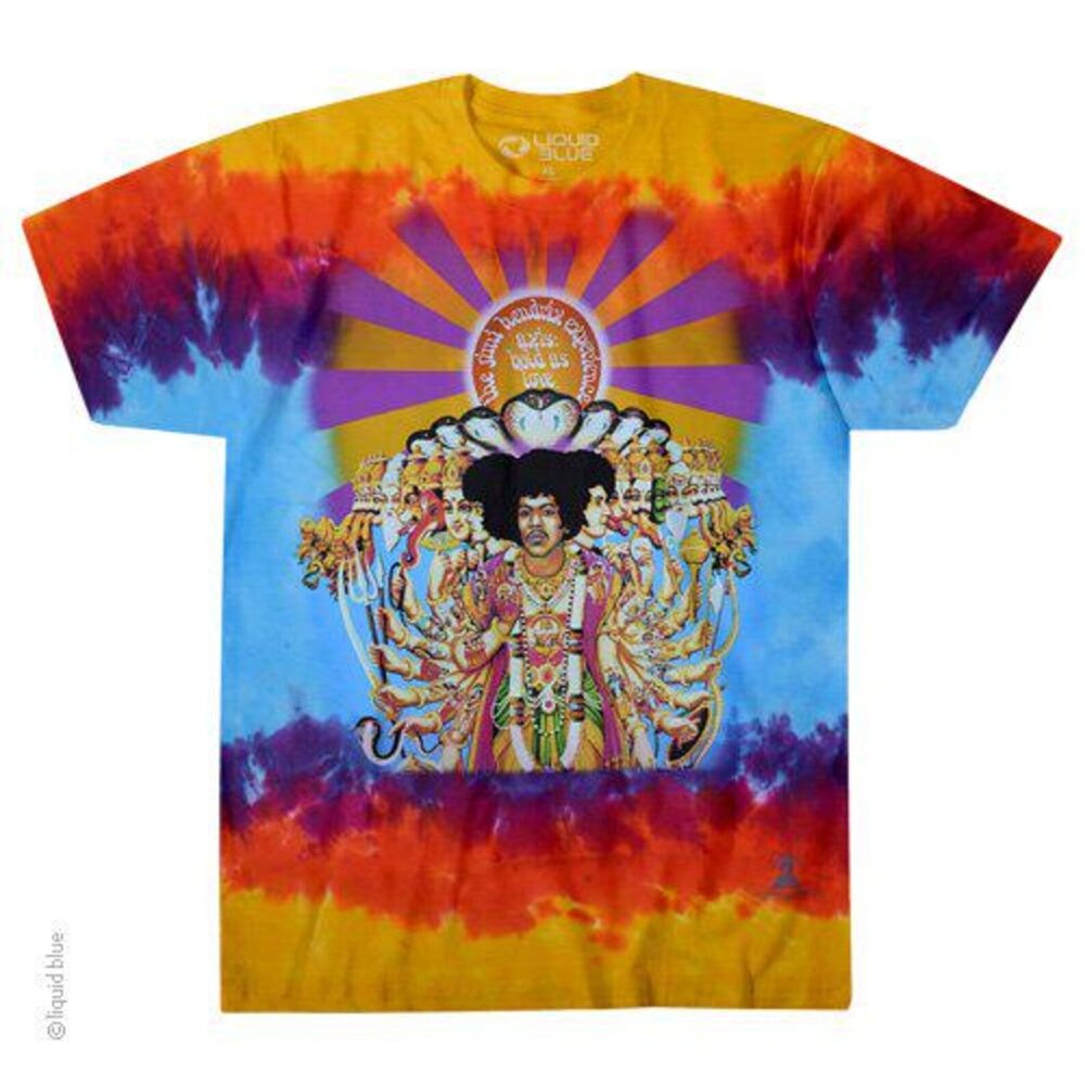 Jimmy Hendrix Colorful Graphic Tie-Dye T-Shirt Vintage